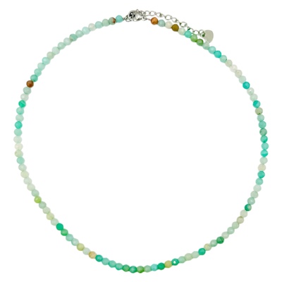 4mm Amazonite Faceted Semi-Precious Stone Necklace